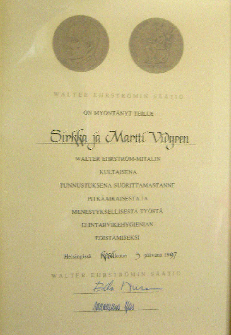1997 Walter Ehlström palkinto