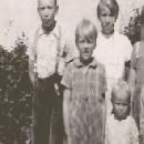 1958 Lassilan lapset: Pentti, Tauno, Anna, Tuula, Elina, Marja ja  Pirkko