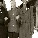 1955 Kauppilanmäen nuorisoseuran talolla Kettunen Aake, Eeva, Yrjö  border=